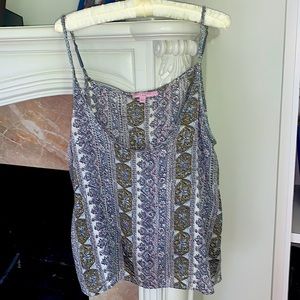 Calypso silk printed top